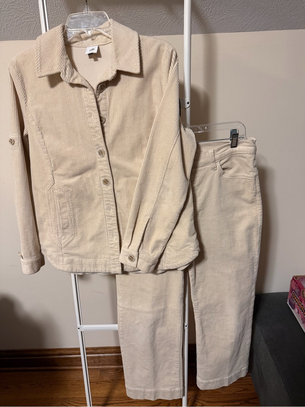 Cabi cream corduroy blazer and pants set